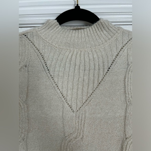 NWT Madison + Hudson Sparkly Cream Sweater Size Small - Picture 6 of 11